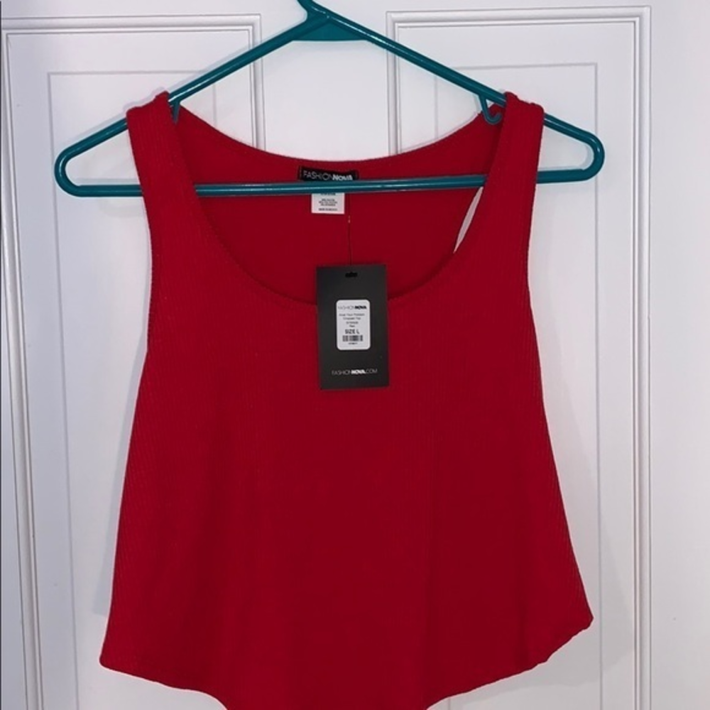 NEW Fashion nova red tank top crop top